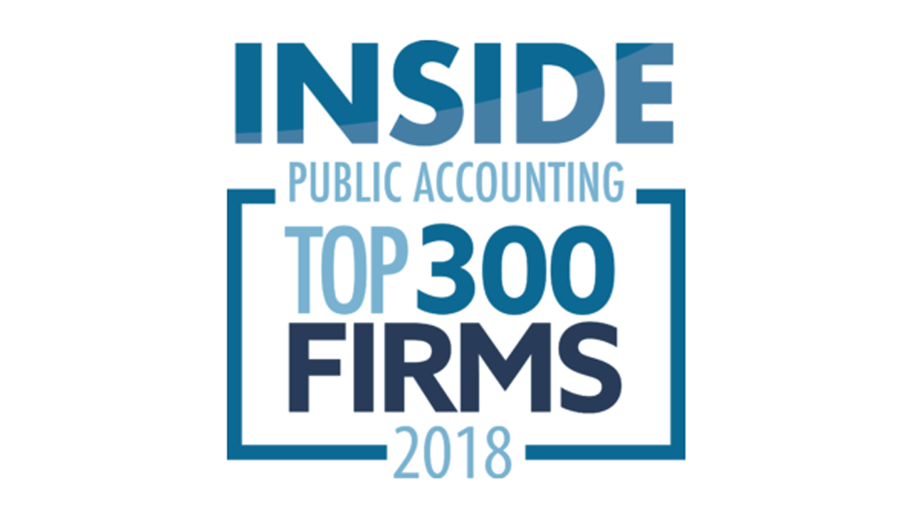 Inside Public Accounting 2018 Top 300 Firms logo